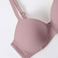 thumbnail image 5 of Arlun,Push up Wireless Bras for Women Deep V No Underwire Supportive Smooth Seamless Bralettes Womens Lightweight Breathable Comfort Thin T Shirt Bra Light Purple 75B, 5 of 5