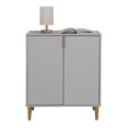 thumbnail image 2 of Fangsheng Storage Cabinet, Modern Accent Buffet Cabinet, Free Standing Sideboard Storage with 2 Door, Wood Sideboard for Bedroom, Living Room, Kitchen, Office or Hallway (Gray), 2 of 8