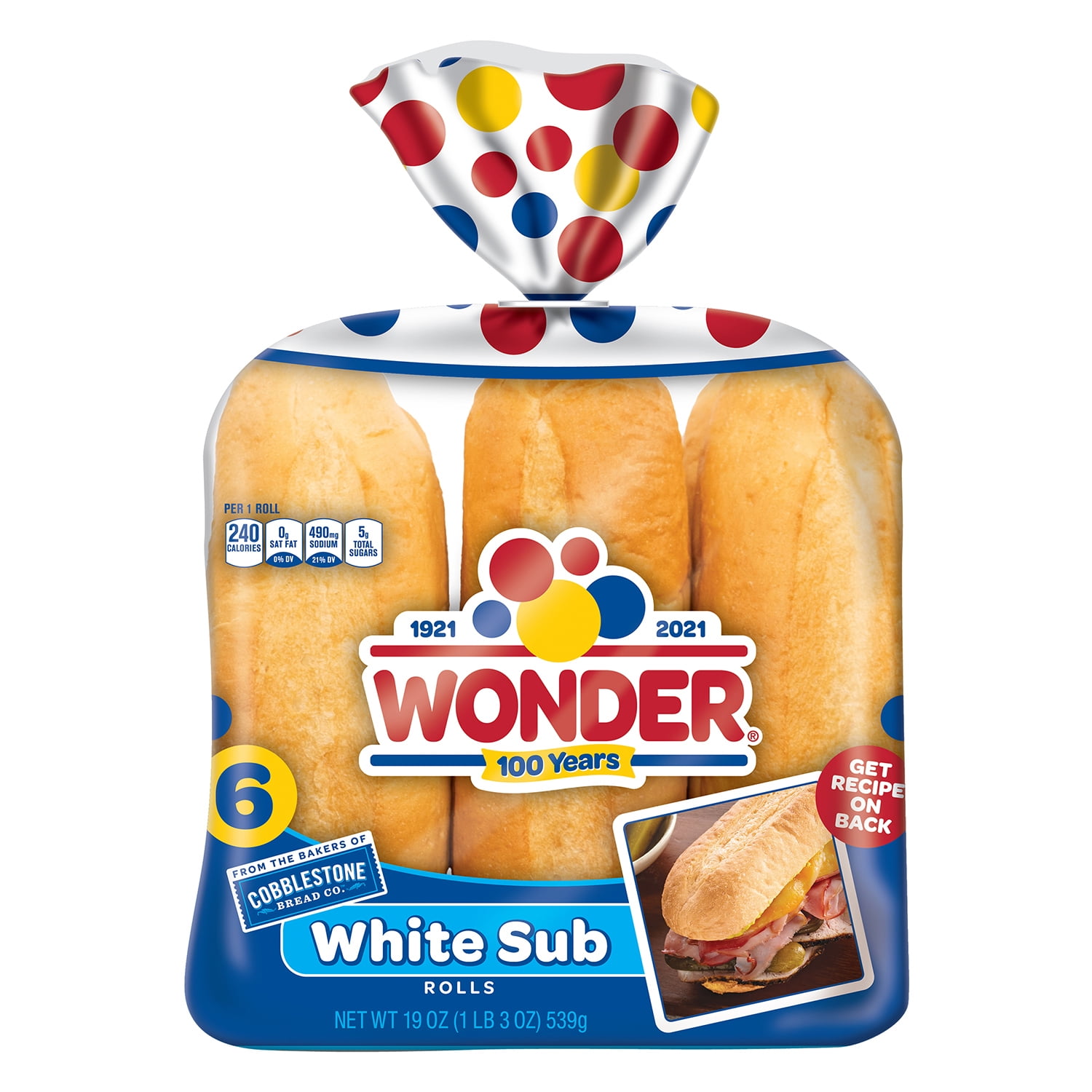 Wonder Bread Wonder 6ct White Sub Roll