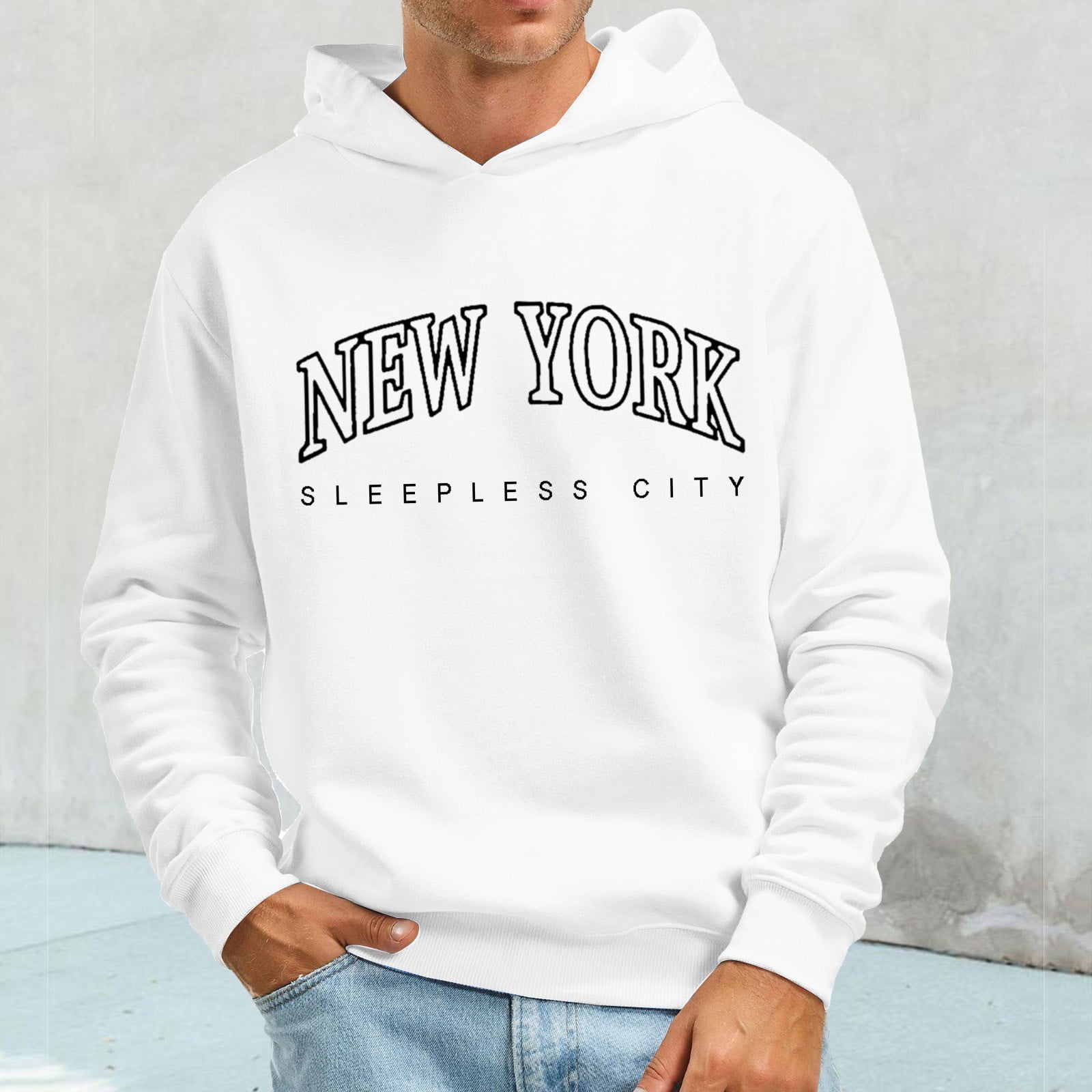 nsendm Mens Sweatshirt Designer Hoodies Mens Casual Fashion Solid Color  Cordless Hoodie with Velvet Pocket Mens Fashion Hoodies \u0026 Adult Male Sweatshirt  White Size XL - Walmart.ca