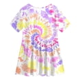 thumbnail image 6 of KPOPLK Girls Pajamas Set 2-Piece Short Sleeve Summer Kids Dress Shirt and Shorts PJs Sleepwear Outift Size 11-12 Years, 6 of 9