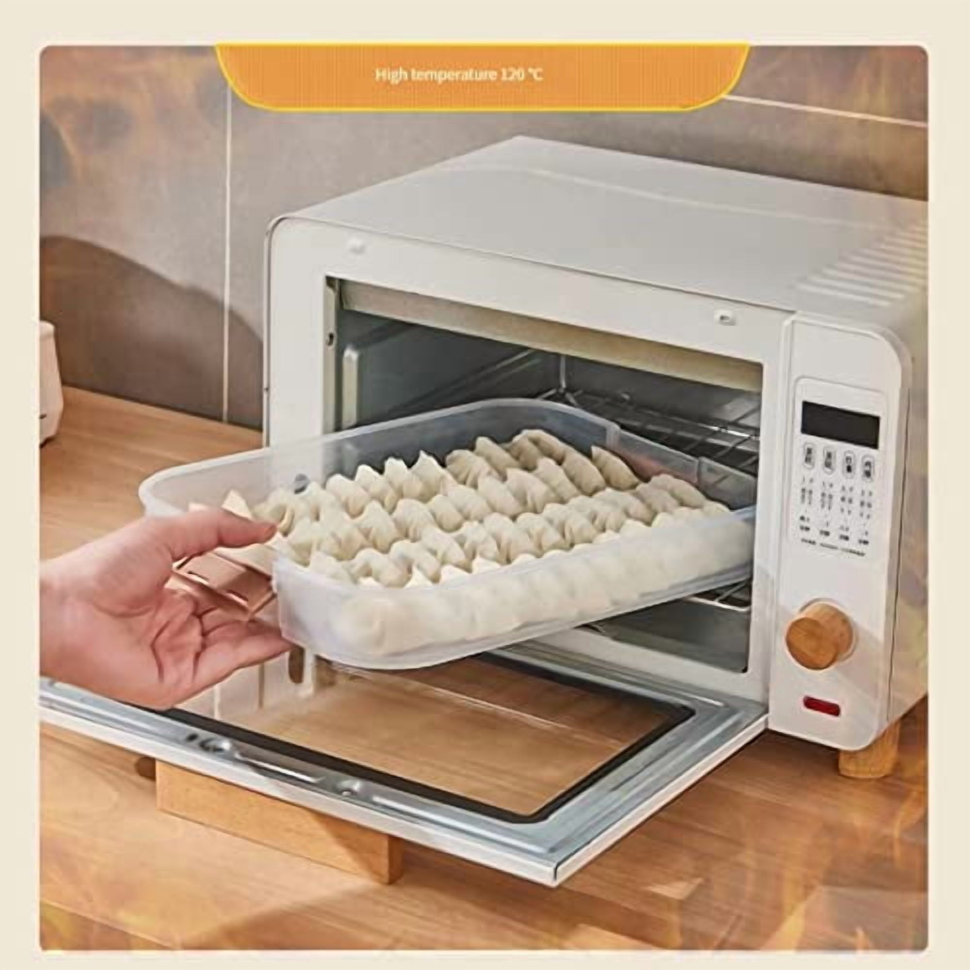 4-layer Food Storage Containers,Plastic Cookie Containers,Stackable Cookie Carrier, Dumpling Storage Box,Food Containers with Lids Airtight