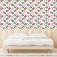 thumbnail image 3 of Ambesonne Dahlia Peel & Stick Wallpaper for Home, Blushy Petal Bloomy Flowers, 13"x100", Pink Fern Green Ivory, 3 of 5