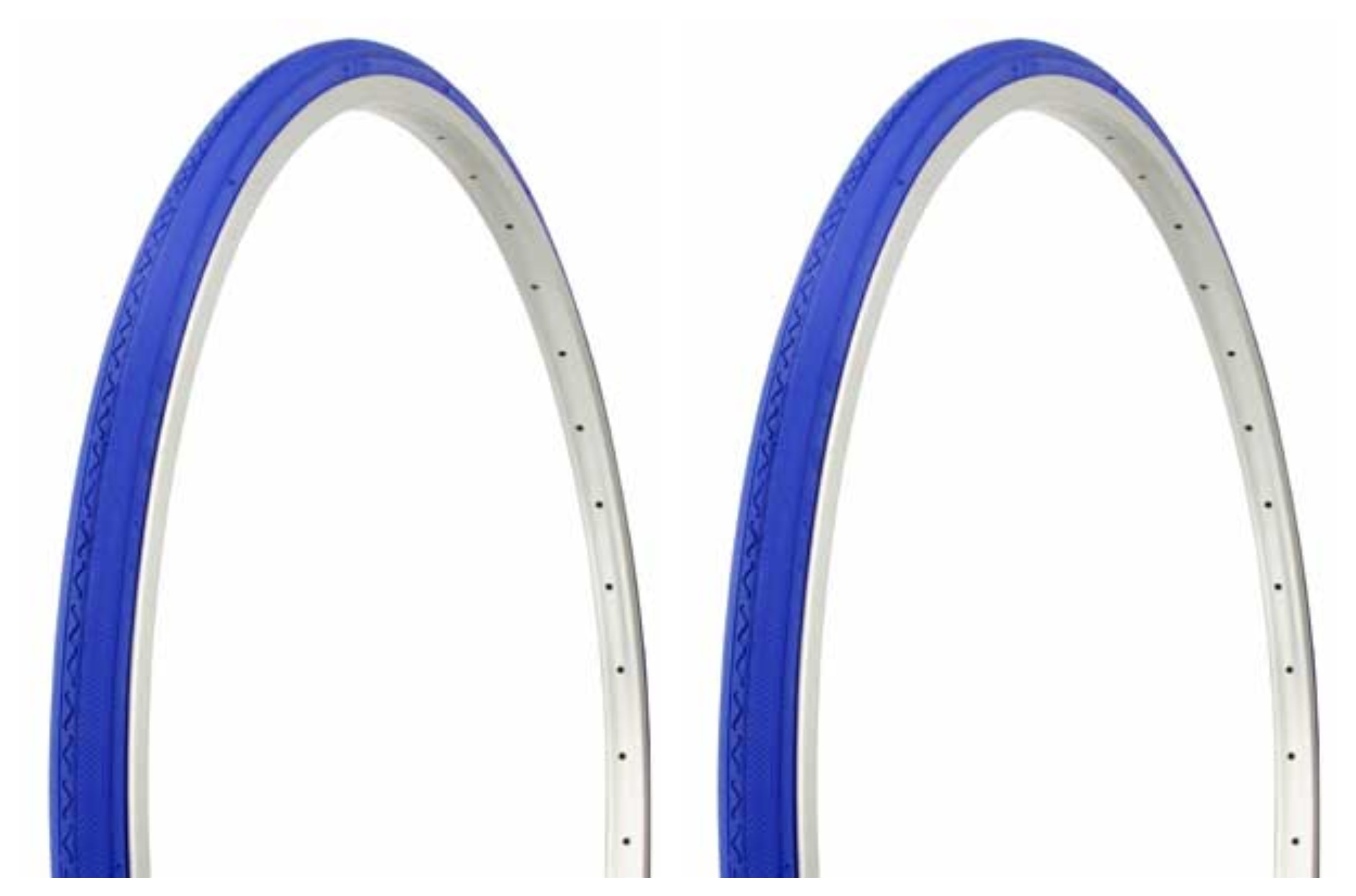 Tire set. 2 Tires. Two Tires Duro 27" x 1" Blue/Blue Side Wall HF156B