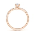 thumbnail image 2 of ANGARA Lab Grown Diamond Twisted Shank Engagement Ring for Women in 14K Rose Gold (Size-7x5mm| Color-F-G| Clarity-VS) | April Birthstone, Anniversary, Jewelry Gift for Women | Lab-Grown Diamond Ring, 2 of 4