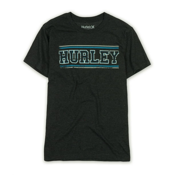 Hurley Weathered Brand Logo Camiseta gráfica para hombre, gris, grande Hurley Camiseta gráfica