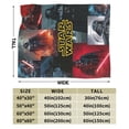 thumbnail image 4 of Darth Vader Blanket, Soft Warm Cozy Plush Throw Blanket Gifts for Adults Kids, Lightweight Fuzzy Comfy Flannel Blankets for Couch Bed House Decor Travel 60"X50", 4 of 8