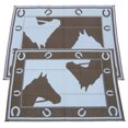 Fireside Patio Mats Patio/RV Mat, 6" x 9", Chocolate Horseshoe