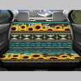 thumbnail image 3 of KUIFORTI Aztec Universal Rear Split Bench Seat Cover for Cars Truck SUV, Machine Washable Sunflower Back Seat Backrest Saddle Blanket Protector Set of 2 Pack, 3 of 4