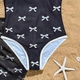 thumbnail image 5 of TOWED22 Toddler Baby Girl One Piece Swimsuit Print Fly Sleeve Ruffle Trim Bathing Suit Summer Rash Guard Beachwear Black,11-12 Y, 5 of 7
