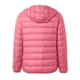 thumbnail image 5 of Lixiuxyad Packable Down Jacket for Women Lightweight Winter Down Jackets Slim Fit Hooded Coat Zipper Warm Jacket with Hood Pink, 5 of 6