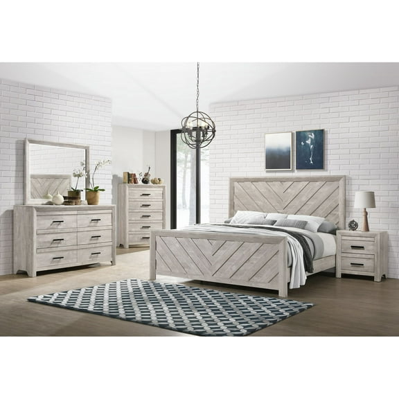Picket House Furnishings Keely King Panel Bed in White