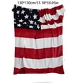thumbnail image 3 of 4th of July Throw Blanket Patriotic Flannel Blanket USA Flag Red White Blue Party Decor Sofa Bed Travel 60x50in by Xuniizn, 3 of 6