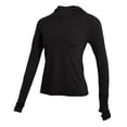thumbnail image 4 of Womens Hooded Activewear T Shirt Long Sleeve Tees Summer Breathable Running Workout Athletic Sporty Top L, 4 of 4