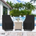 thumbnail image 7 of Adiqo Waterproof Outdoor High Back Chair Covers, Outdoor Furniture Covers, Adirondack Chair Covers, Patio Rocking Swivel Chair Covers 2 Pack, 27"W x 30"D x 42"H, Black, 7 of 7