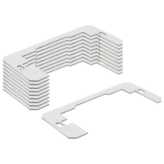 GAXIRE 10Pcs Plated Silver Wall Plate Spacer Kit for Electrical Outlet Leveling and Secure Fit