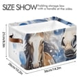 thumbnail image 4 of Horses with Bubbles Storage Bins Baskets With Handles Storage Box Clothes Organizer Organization Toys, 4 of 7