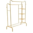 thumbnail image 4 of Miumaeov Clothes Rack Metal Garment Rack Skirts Dress Display Rack Free Standing Gold, 4 of 10