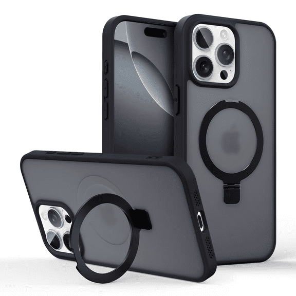 XSPLENDOR Magnetic Bracket Case for iPhone 17/16/15/14/13/12 MagSafe Compatible, Shockproof, Full Camera Protection, Ultra-Thin Translucent Cover,Multiple Colors