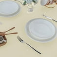 thumbnail image 3 of Rectangle Table Cloth for Dinning Tables, Kitchen,, 100% Cotton Table Top Covers, 400 TC Dust Proof Linen Covers for Tables, Pack of 15 Piece - Ivory Solid, 60 x 90 Inch., 3 of 5