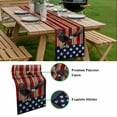 thumbnail image 5 of American Flag Table Runner - 36 Inch Long, Kitchen Dining Table Runner Dresser Scarves, Eagle Blue Red USA Flag Retro Farmhouse Decor for Coffee Tables Wedding Party Banquet, 5 of 8