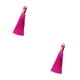 thumbnail image 3 of Jumpingount 8 cm borla bolsa joyería flecos colgante portátil pendiente collar monedero decoración hecha a mano artesanía rosa claro rojo rosa claro rojo 2piezas, 3 of 6