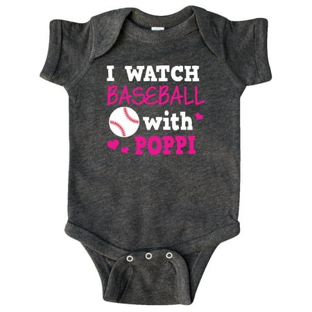 

Inktastic I Watch Baseball with My Poppi Gift Baby Girl Bodysuit