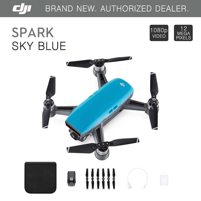 Drone dji spark fly more combo con camara 12mp, 4 rotores, 30 metros, azul DJI Drone dji spark fly CP.PT.000902