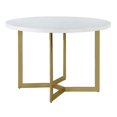 thumbnail image 4 of Round 45 x 45 5pc Dining Set with White Wood Top and Gray Velvet Chairs, 4 of 5