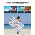 thumbnail image 5 of Blue Flower Towel Set of 3, Soft Microfiber Bath Towels, Hand Towel, Washcloths, Spring Leaf Vintage Farmhouse Boho Plant Quick-Dry Absorbent Towels for Bathroom Kitchen Hotel Beach Gym Spa, 5 of 7