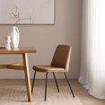 thumbnail image 2 of Bouclair Brown Faux Leather and Metal Dining Chair, 2 of 10