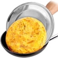 thumbnail image 6 of 12.5 Inch Stainless Steel Pan Lid, Universal Replacement Pot Lid for Frying Pans, Skillets & Cookware, Heat Resistant Metal Lid with Ergonomic Handle, Silver, 12.5 Inch, 6 of 9