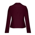 thumbnail image 5 of Scyoekwg Casual Blazer for Women Leisure Loose Turn Down Collar Outwear Long Sleeve Coat Outerwear Blazer Long Sleeve Coat Solid Color Lightweight Outerwear Clearance Wine XXXL, 5 of 6