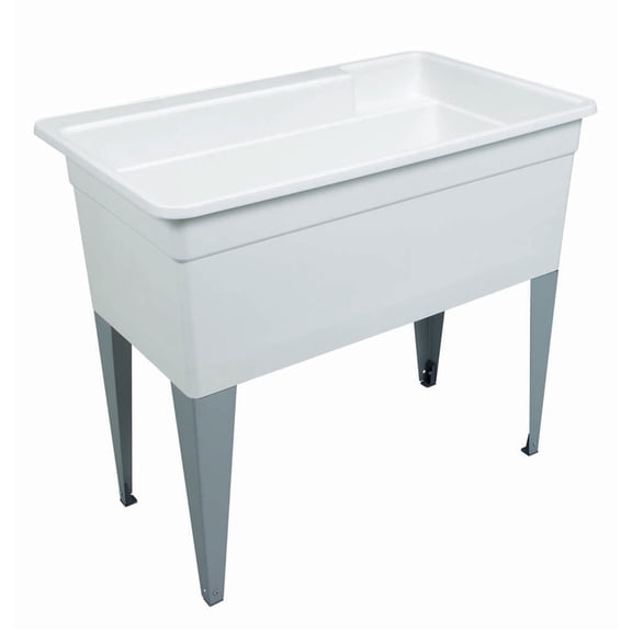 Mustee 28F Bigtub Utilatub Floor Mounted Laundry Tub, 24 x 40 Inches, White