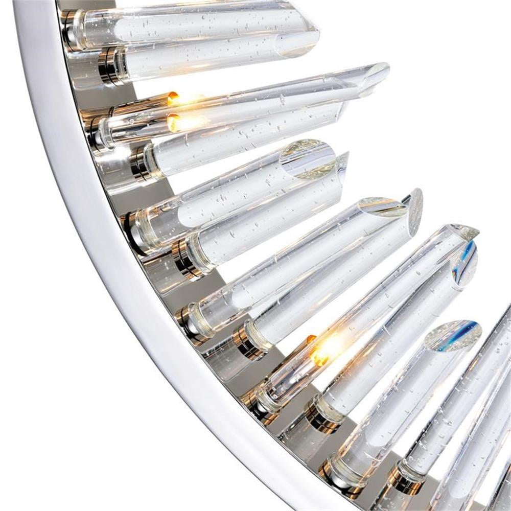 CWI Lighting Spiked 6 Light Contemporary Metal Chandelier in Polished Nickel