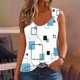 thumbnail image 1 of Puntoco Camiseta sin mangas con cuello cuadrado y estampado para mujer Camiseta holgada sin mangas, 1 of 4