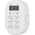 thumbnail image 2 of myTouchSmart , Blanc, Minuterie Numérique à Brancher, 7 Jours, 2 Prises au Sol, SunSmart, Configuration Simple, Idéal pour l'Intérieur, Lampes, Petits Électroménagers, Électronique et Éclairage Saisonnier, 35150, 2 of 6