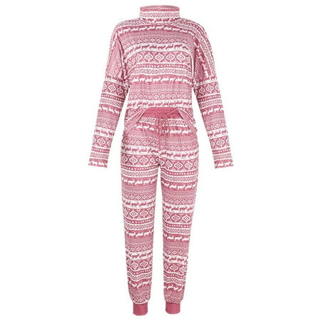 

Womens Christmas Pajama Sets Casual Comfy Printed V Neck Long Sleeve Tops and Pants 2 Piece Outfit Pjs Set Sleepwear