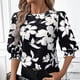 thumbnail image 4 of Eres Más Que una Camisa de Puntuación de Prueba, Verano Suelto Casual Cinco Cuartos de Manga Cuello Redondo Impreso para Mujeres, 4 of 7