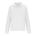 thumbnail image 2 of 3/4 Sleeve Sweatshirt for Women Quarter Zip Neck Sweatshirts Hoodies Modern Solid Casual Tops Size S, 2 of 5