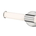 thumbnail image 2 of Trumann 18 in. 1-Light Brushed Nickel LED Vanity Light with White Shade, 2 of 5