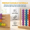 thumbnail image 3 of Color Sorting Stacking Toys, Color Matching Puzzle Game, Wooden Sorting & Stacking Toys for Family Game Night, Easter Basket Stuffers, 3 of 8