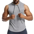 thumbnail image 3 of JTieacloth Top Hanger Male Sports Vest Men's Mesh Breathable Fitness Vest Sweaty Running Hooded Basketball Vest, 3 of 4