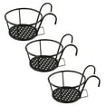 thumbnail image 1 of Feimier 3 Pcs Wrought Iron Flower Pot Rack Set - Indoor and Outdoor Railing Decoration, Gardening Supplies, 1 of 11