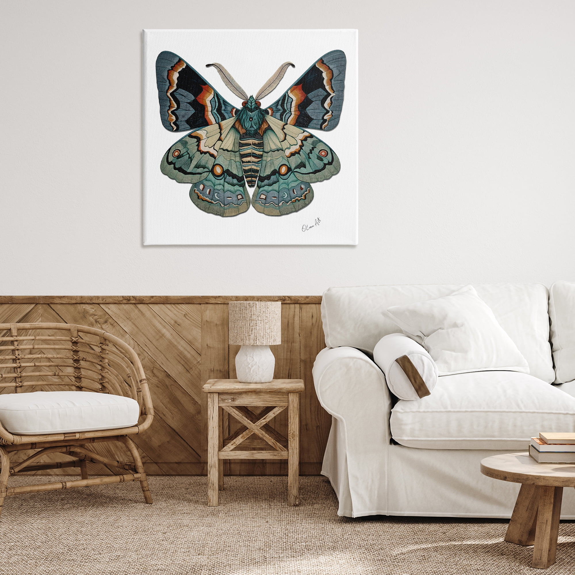 Stupell Industries Symbol Of Change Moth Animals Painting Wrapped Canvas Art Print Wall Art, 36 x 36