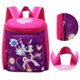 thumbnail image 3 of Mochila escolar para niños con dibujos animados de caballo pequeño, a la moda, color rojo rosa, 3 of 7