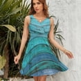 thumbnail image 7 of Blue Old Wood Texture Sundress Sleeveless Dress Summer Women Clothes Dress for Women Dresses, 7 of 7