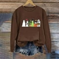 thumbnail image 4 of yoeyez Womens Ugly Christmas Sweaters Funny Cute Xmas Tree Reindeer Snowman Tops Long Sleeve Crewneck Sweatshirts, 4 of 5