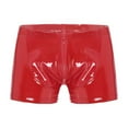 thumbnail image 2 of Men's Sexy Skinny Shiny Leather Shorts for Casual Wear Comfortable Stretch Fit Stylish Party Outfit, 2 of 2