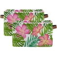 thumbnail image 2 of Floral Exotic Tropical Square Storage Basket Storage Bins Canvas Storage Organizer Closet Shelf Organizer for Home Office, 1 Pc, 2 of 7